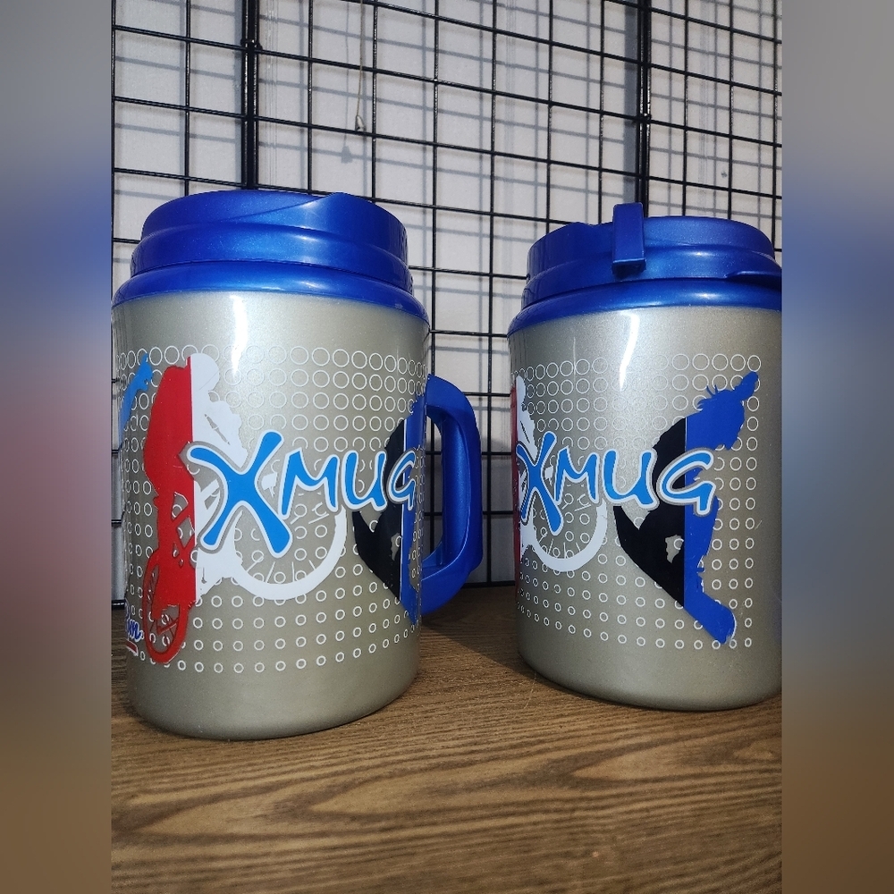 Vintage 7-Eleven X-Mug 52 oz Tumbler Set of 2 Canadian Retro Travel Mug